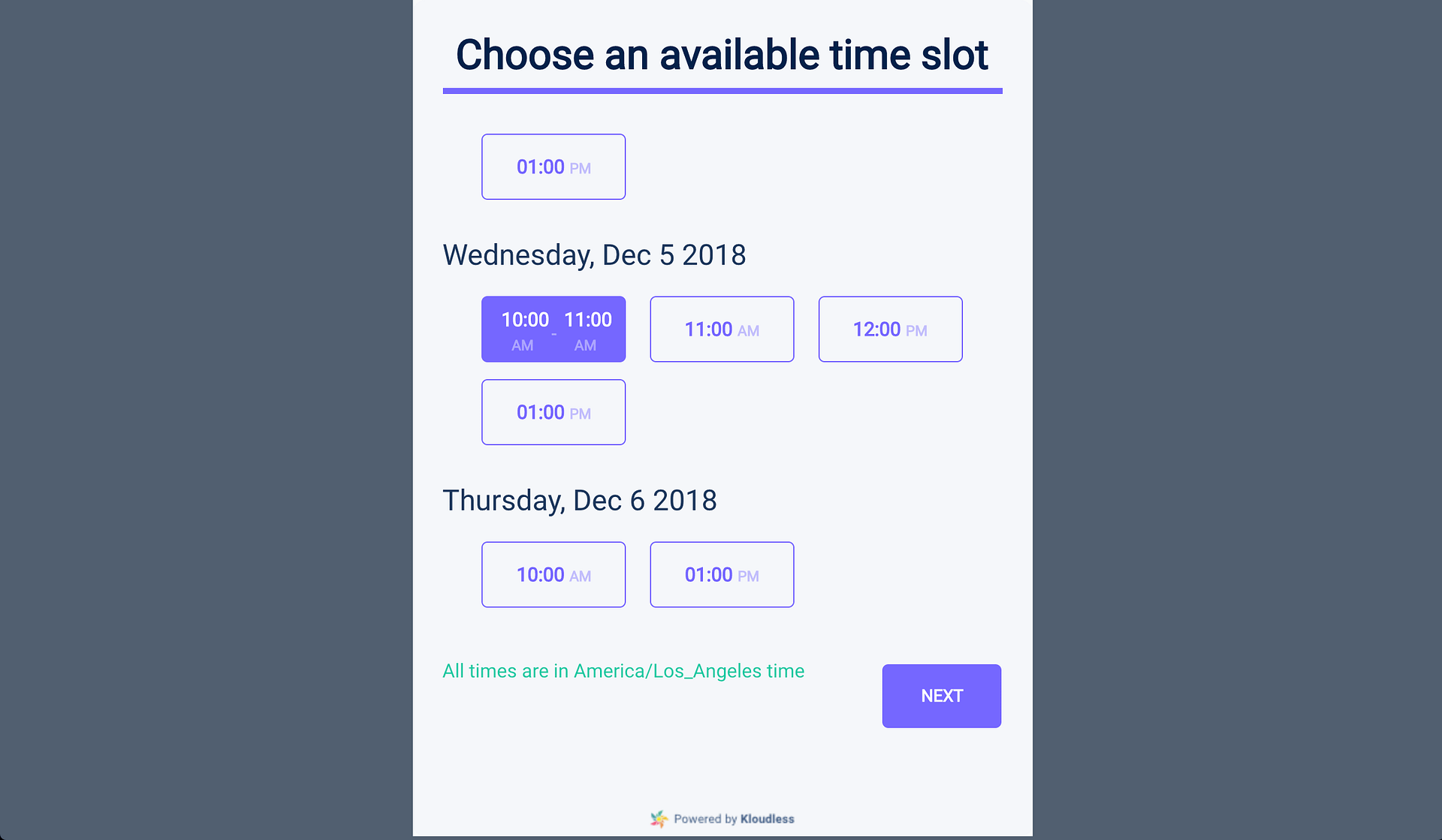 , New UI Tool featuring Kloudless Calendar API