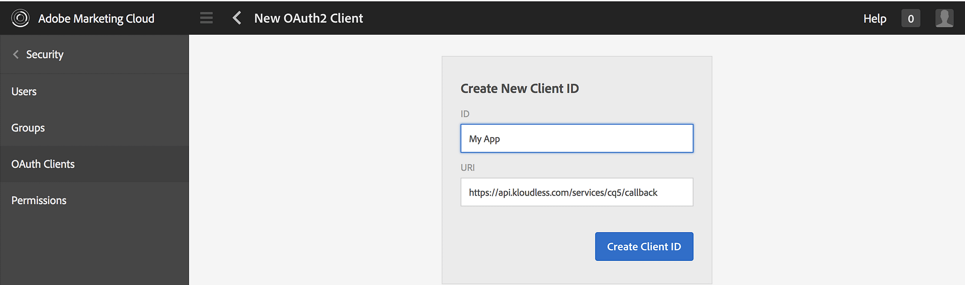 , Connecting to Adobe Experience Manager via OAuth 2.0